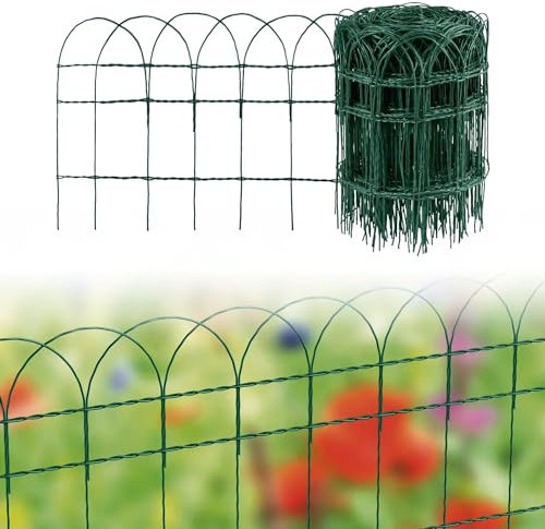 IlGruppone Rete Metallica Bordura per Aiuole Antiruggine Bordi Protezione Ornamentale Aiuole Fiori Giardini Vialetti Delimitazione Arco Bordatura Rollborder - 0,4x10Metri