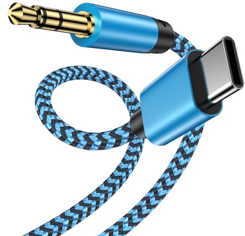 Aux Kabel USB C 1M USB C auf Klinke 3,5mm Audio Auxkabel for Auto Stereos | Typ C auf Aux Adapterkabel für iPhone 17 16 15 Pro/Pro Max, Galaxy S25 S24/S23/S22 Ultra A17 A35 A55 Note 20, Pixel 10/9