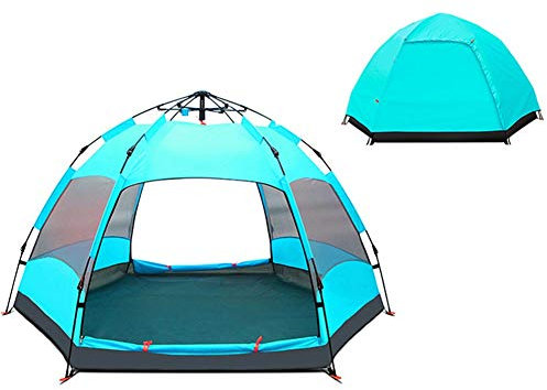 Automatisches Pop-Up-Strand-Campingzelt für 5 8 Personen, wasserdichtes Vorzelt mit Hydrauliksystem, Doppelhaut, Kuppelzelt mit regenfester Abdeckung, ideal für Familien- und Küstencamping