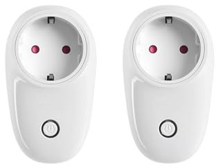 AntDau71® - 2 Pezzi Presa Elettrica Smart Wireless. Con Controllo Remoto tramite App, Controllo Vocale e Controllo Condiviso. Funziona con Alexa e con Hey Google - CW937-2PZ