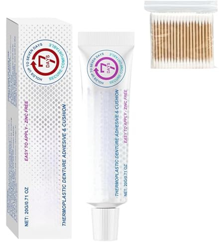 PETSBURG Dental Adhesive, Denture Fixative, Cushion Grip Thermoplastic Denture Adhesive, Dentures Repair for Dental Super Glue for Teeth, Denture Fixative (1)