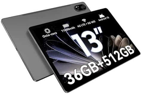 LMHTRADE MEGA 8 Tablet 13 pollici FHD + Display Unisoc T620, 12GB + 24GB RAM 512GB ROM 11000mAh Batteria 50MP Android 15 4G Tablets PC