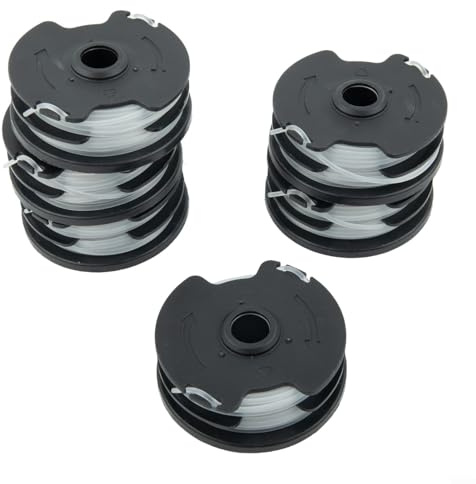 Confezione multipla di bobine di filo di ricambio per decespugliatore Parkside senza fili per PRTA 20Li A1 B2 C3, materiale affidabile in resina di nylon (confezione da 6)