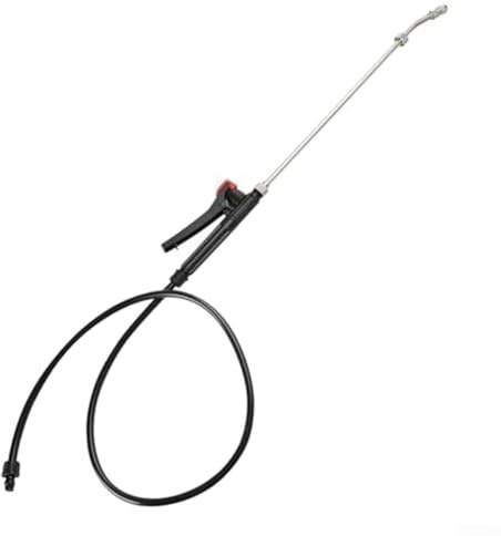 YUETTYY Bâton de pulvérisation en acier inoxydable de 29 pouces, avec buse réglable, raccord fileté, tuyau de 1,1 m, laiton, vaporisateur à barbe, remplacement pour jardin, lavage de voiture