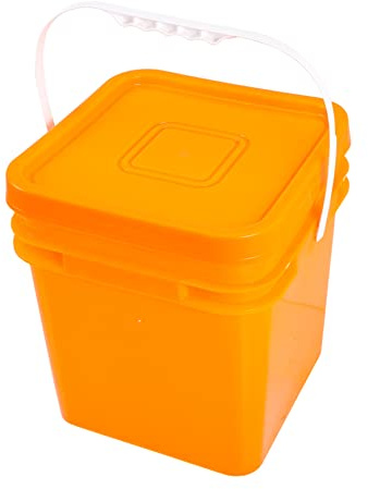 OATIPHO Contenitore Detersivi in Plastica di Contenitore per Detersivo Coperchio e Maniglia Adatto per Polvere Compresse e Capsule Compatto e Facile da Pulire