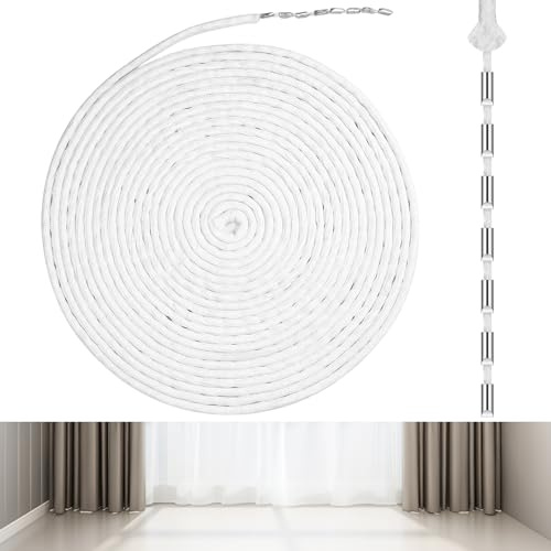 UPUPGO Cinta de plomo para cortinas, 500 g, cuerda de plomo, peso 50 g/M, pesos pesados