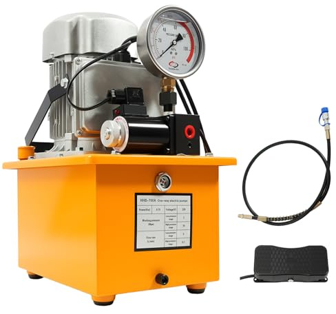 LKHDONG Elektrische Hydraulikpumpe 700 Bar Hydraulikaggregat 750 W 220V Elektrohydraulik Pumpe 70Mpa Hochdruckpumpe mit Sicherheitsventil, Elektrohydraulikpumpe 7L Tank