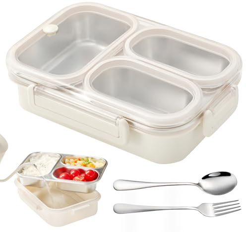 Fiambreras Comida Trabajo, Tupper Calentador Para Comida, Taper Niños Colegio, Fiambrera Infantil, portátil, sellada, con compartimentos, para escuela, oficina y viajes