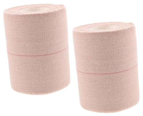 LOORGVEL 2 Rollen Selbstklebende Elastische Fixierbinde Hautfarben Atmungsaktiv für Handgelenk Finger Wundwickelverband ohne Schere Einfach zu Reißen