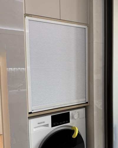 Puerta Corredera Plegable Puertas de Acordeón Pequeñas para Armario Sin Taladros, Puerta Corrediza Plegable, Impermeable y Opaca, Personalizable, Puerta Plegable Abatible(W50xH80cm/19.7x31.5)