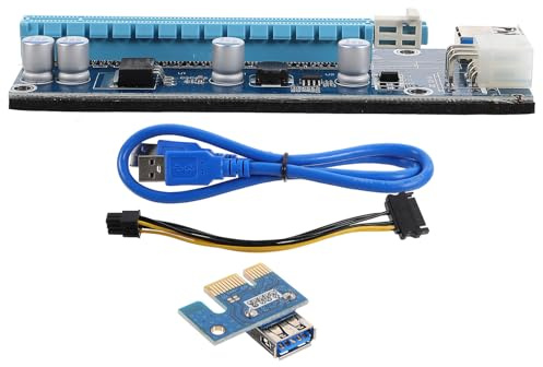 OUNONA Adaptador de Tarjeta Gráfica Pcie Cable USB 60 Cm Material PCB y Electrónica Mejora la Capacidad de Procesamiento Gráfico para Portátil para Gaming y Minería