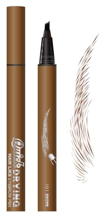 Crayon à Sourcils Avec 4 Pointes de Fourchette, Crayon Précis pour Sourcils Naturels Longue Durée, Durable, imperméable et résistant aux taches, Effort Des Sourcils D'apparence Naturelle-01
