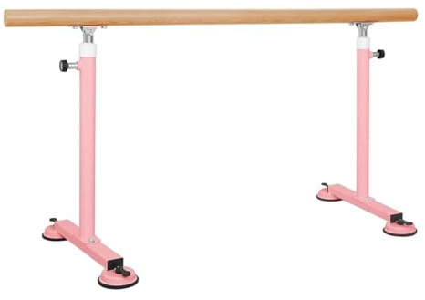 Barra de Ballet portátil para Adultos, Ajustable en Altura (80-120 cm), Ideal para Fitness, Gimnasia, estiramientos, Pilates, Entrenamiento, Color Rosa-L (100 cm/3,28 pies)