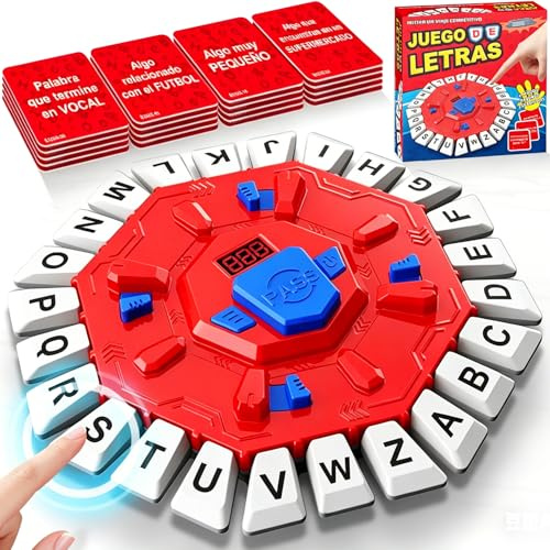 OZXVXZO Parole Gioco Tempesta, Gioco di Parole, lettere Premendo con Timer, Giochi di Società, Gioci di Famiglia per Feste per Bambini e Adulti, 2-8 Giocatori (Spagnolo)