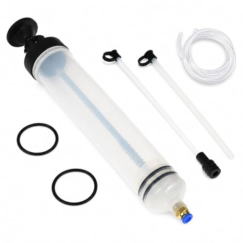 STFZAE oljesugpump 500 ml med 1 m slang och förlängning, oljebytesspruta bromsvätskeutsugningspump, lämplig för bromsvätska, växellådor, kylmedel, motor, oljesugare påfyllningspump