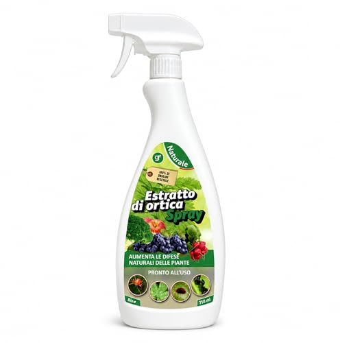 Estratto di Ortica Pronto Uso Al.Fe 750 ml – Spray Tripla Azione Naturale contro Insetti, Acari e Funghi per Piante Ornamentali, Orto e Giardino