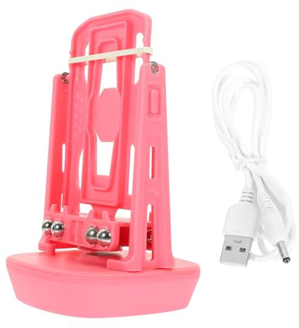 CLISPEED Dispositivo Oscillazione Silenzioso per Cellulare Rosa Base in Plastico e Ferro, Contapassi Automatico per Uso Interno e Ufficio