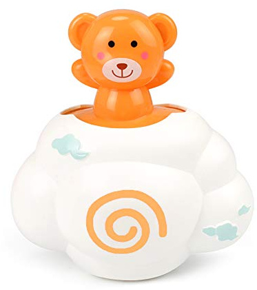 Cloud Bath Toy,White Cloud Rain Toys Bathtub and Swimming Pool Bath Time Toys Gift for Toddlers-Bear