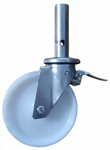 FERRETELIX® Ruota per Ponteggio Europeo Multidirezionale 200x50 mm Tubo Interno 40x150 mm – Portata 600 kg (Confezione da 8 pezzi)
