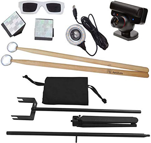 Aerodrums Air-Drumming Schlagzeug E-Drum + Kamerastativ Ständer für Kamera