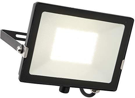 Saxby 91863 Salde Matt Black IP65 Outdoor 50W Cool White LED Floodlight