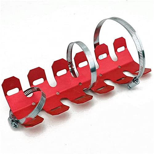 ANCLLO Silenciador de escape de motocicleta Protector de tubo Protector de calor para vehículos todoterreno Protección de escape Cubierta de escaldadura (rojo)