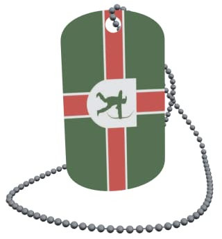 U24 Dog Tag Erkennungsmarke ID Tag an Kette Flagge Nottinghamshire Alu 30 x 50 mm