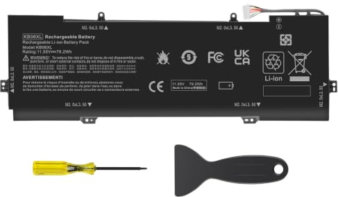 ARyee KB06XL Akku Kompatibel mit Spectre X360 15-BL002XX 15-BL001NG 15-BL075NR Z6K96EA Z6L01EA 15T-BL00 2017 Serie; Ersatz für HSTNN-DB7R KB06XL TPN-Q179 902401-2C1(11.55V 6860mAh)