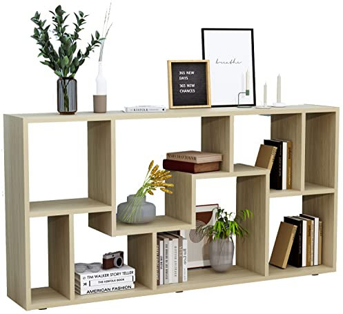 VCM Holz Standregal Bücherregal Medienregal Aufbewahrung Raumteiler Deko Regal Lanisa L