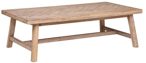 Atmosphera - Table Basse Aeris Bois d'Acacia, Plateau à Chevrons, 130 x 70 x 40 cm - pour Salon, Entrée