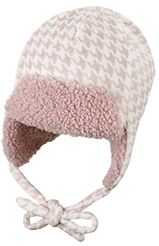 Sterntaler Baby Mädchen Mütze Baby Fliegermütze Hahnentritt
