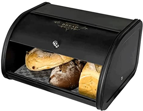 POCHY Bella Portapane Scatola per il pane di grande capacità Portapane nero Flip Portapane creativo Portapane Scatola portapane tagliata con coperchio Moda Generoso