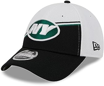 New Era NFL amerikansk fotboll – hatt basebollkeps sidolinje 2023 – 9Forty snapback – laglogotyp och namn, 940SS-Jets-Vit-Svart-#31757, en storlek