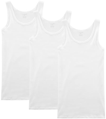NUOZA Mens Vest Tops Ribbed Tank Top Cotton Vests Singlets for Men 3/5 Pack | Gym Vests for Men uk, Absorbent, Breathable, Lightweight, Loose fit, Sleeveless T-shirt for Casual Sports Training Running