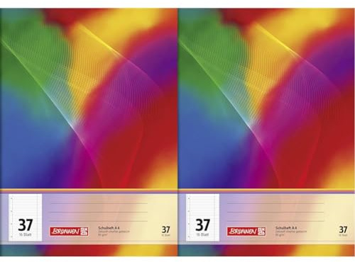 Brunnen 104493702 Schulheft A4 (16 Blatt, liniert, mit Rand, Lineatur 37) (Packung mit 2)