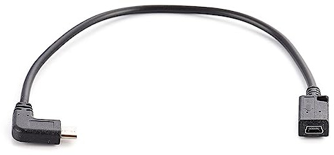 Cable de extensión de 90 grados tipo C a mini USB USB hembra a USB C macho, cable adaptador de sincronización de carga para portátil Mini USB macho a hembra portátil