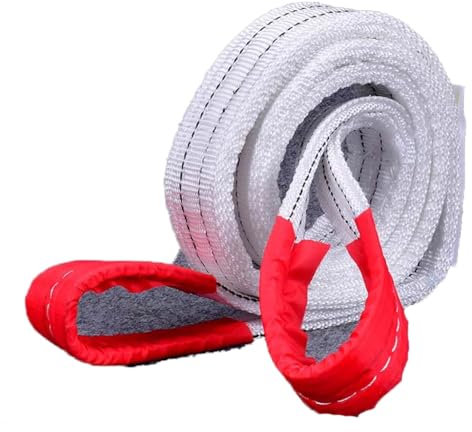 Weiße Flache Hebeschlinge langlebig Hebegurt Kran Hebegurt 5T Lasthebeband Seil Unterstützung Anpassung 1-10 Meter (Color : 5T, Size : 6M)