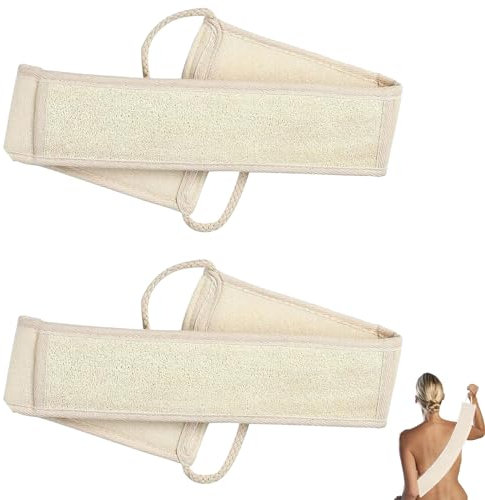 2 PCS Back Washers for Shower Back Scrub Back Exfoliator Back Scrubber for Shower Bath Back Scrubber Double Side Shower Strap Back Washer Bathroom Accessories Body Scrubber