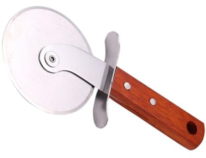 Cabilock 1pieza Cortador De Pizza Profesional Inoxidable Herramienta De Cocina Para Rebanar Pizzas Pasteles Mango Ergonómico Para Uso Hogar y Restaurantes