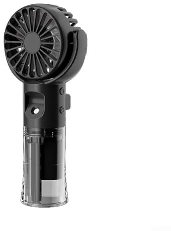 ZYWUOY Portable Misting Fan, Rotating Rechargeable Mist Humidifier Fans for mini Desktop Handheld Water Mist Spray Fan for Kid Student Travel Camping(Black)