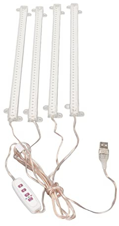4 Heads Full Spectrum LED Grow Light USB Plug, Adjustable Brightness for Indoor Plant Growth (Sun Light 4000K 168LEDs)