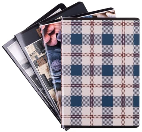 gimboo Cuaderno escolar/formato A5 80/80 hojas cuadriculadas/mixtas, paquete de 4 unidades/paquete, diseños surtidos/para niños para la escolarización para estudiantes de primaria/con borde/tarjetas