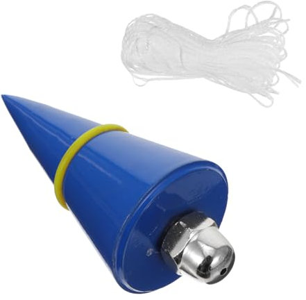 Veemoon Builder Plumb Bob and Line Set, Vertical Plumb Bob Hanging Steel Building Tool - 300g with 12M Line - Use for Wallpaper Building Measuring Random Color