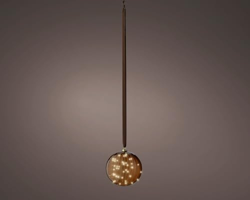 Lumineo LED Kugel braun/warmes Weiss 20cm