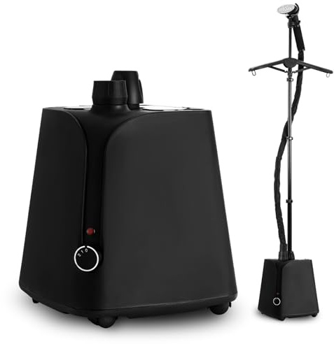 FARMLULU - Colorful Garment Steamer, 2000W Professional Hanging Clothes Steamer with Stand, Commercial Fabric Steamers with 1.8L Water Tank for 45 Minute Steamer, Currant