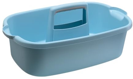 ZEDACY Large Cleaning Supplies Caddy/Supply Organizer with Handle/Portable Shower Basket/Plastic Bucket Tool Storage for Bathroom/Garden/Kitchen/Bedroom/College Dorm (Blue)