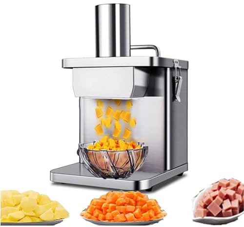HQYMXYGEUR Hachoir à légumes et Fruits,Coupe-légumes et dés,Machine à dés électrique,Coupe-Pommes de Terre,oignons et légumes