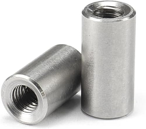 dvkGKLVq Regalstift, Zylinderstift, GB120 Zylinderstift mit Innengewinde/Innengewinde mit Loch 304 Edelstahl M2.5M3M4M5M6M8(12mm (5pcs),D6 M4)