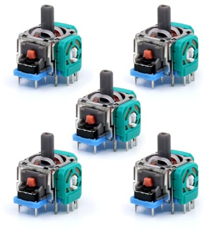 Lot de 5 modules de rechange pour joystick analogique 3D de qualité supérieure pour manettes PlayStation 5 – Pièces durables et précises pour une expérience de jeu améliorée