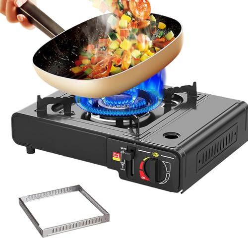 Outdoor Gas Cooker - Camping Cooker Small | Camping Cooker | Grill Cassette Kocher | Powerful camping stove with precision temperature control for hikes picnics and travel